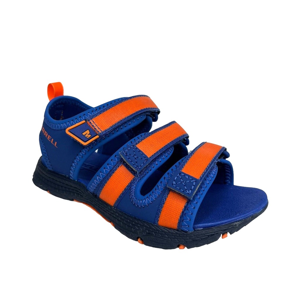 Merrell Little Boys Adjustable‎ Sport Outdoor Sandals Size 12 Creek Blue Orange